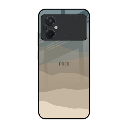 Abstract Mountain Pattern Poco M5 Glass Back Cover Online