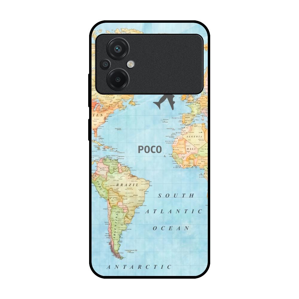 Fly Around The World Poco M5 Glass Back Cover Online