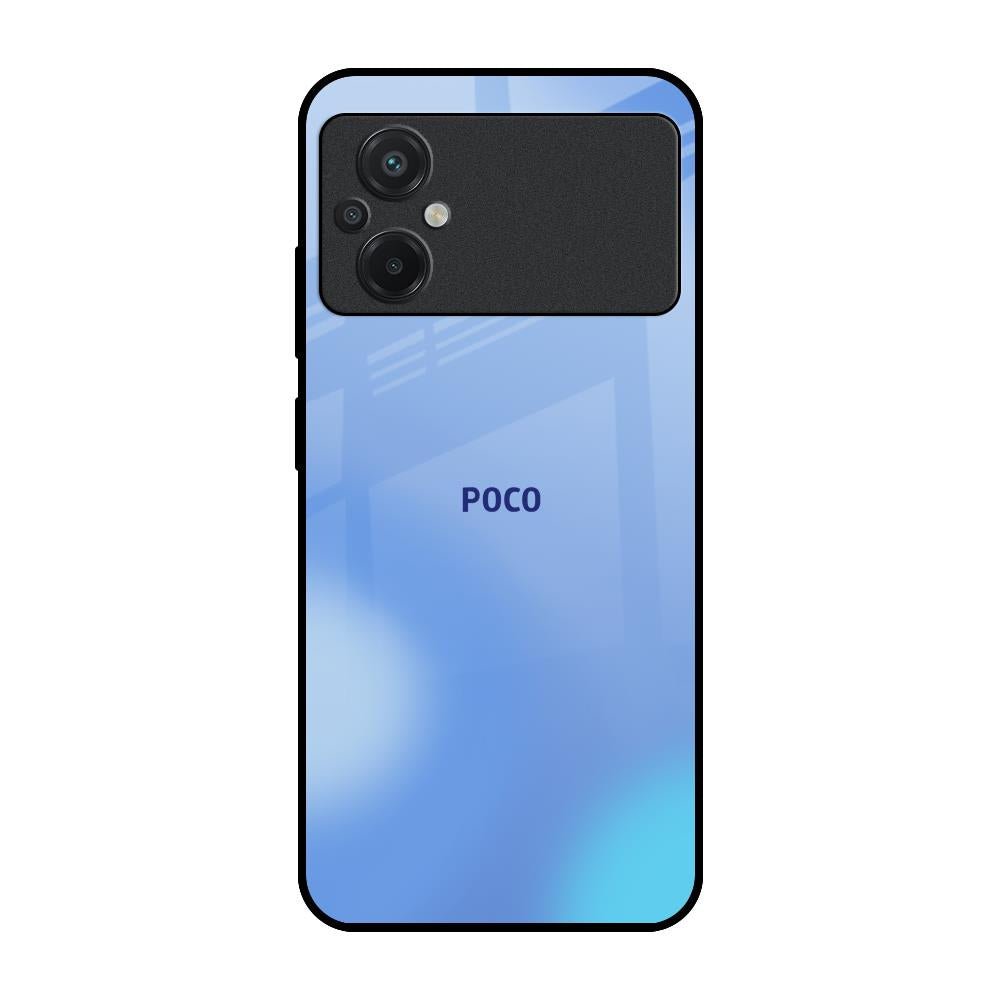 Vibrant Blue Texture Poco M5 Glass Back Cover Online