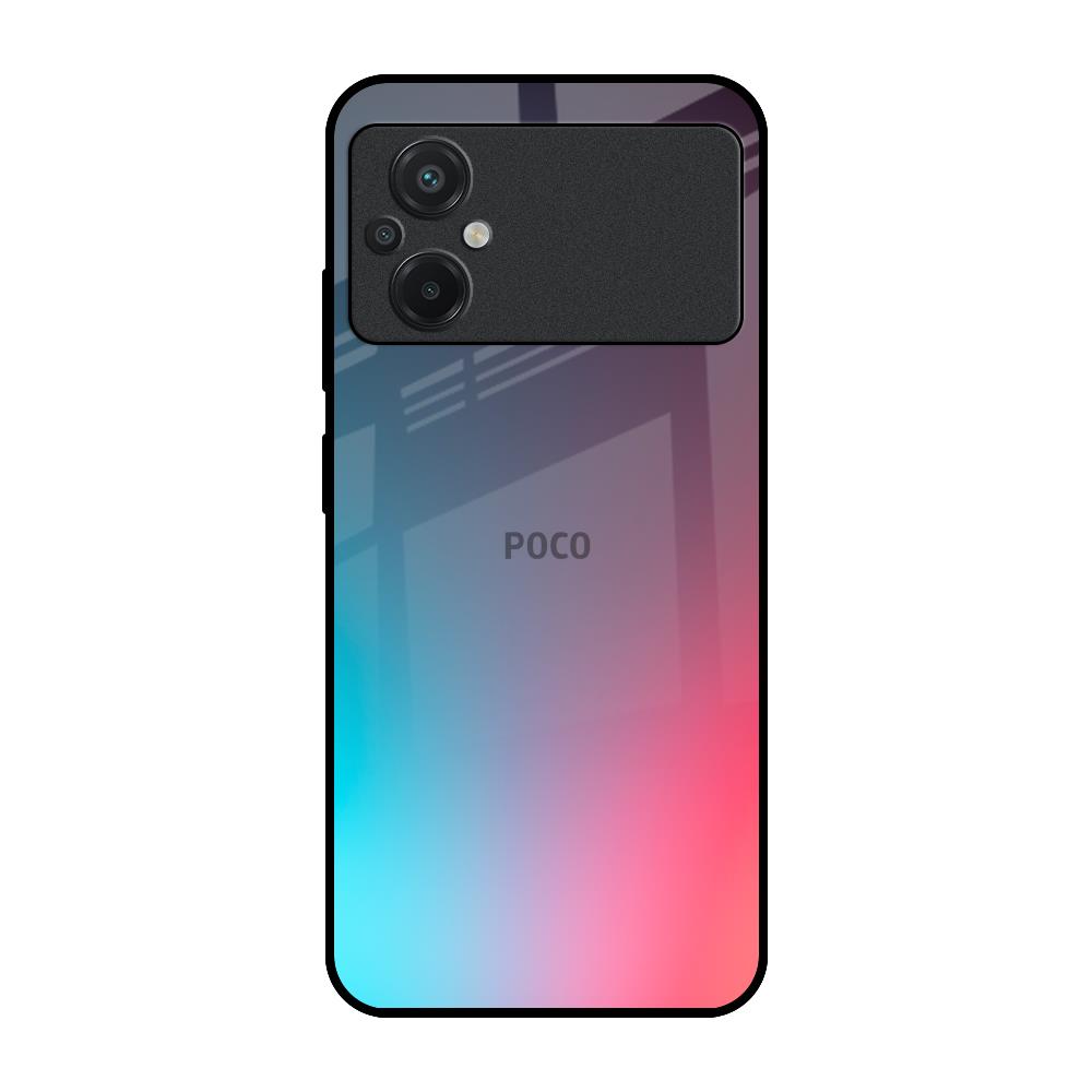 Rainbow Laser Poco M5 Glass Back Cover Online