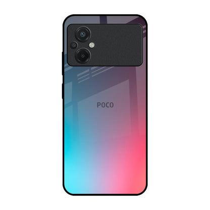 Rainbow Laser Poco M5 Glass Back Cover Online