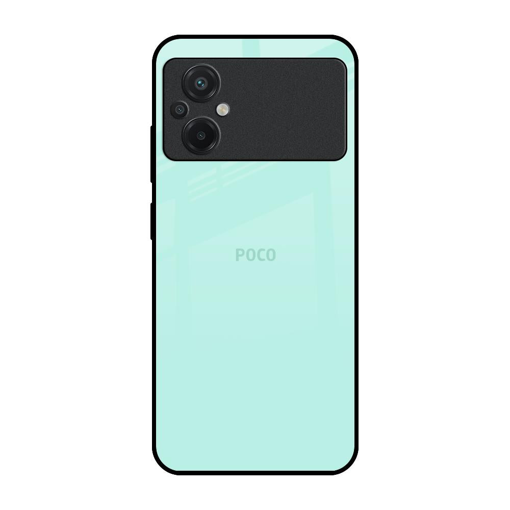 Teal Poco M5 Glass Back Cover Online
