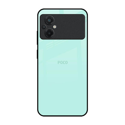 Teal Poco M5 Glass Back Cover Online