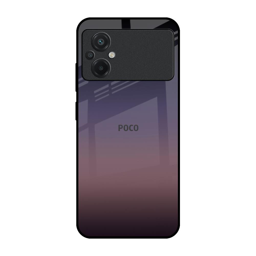 Grey Ombre Poco M5 Glass Back Cover Online