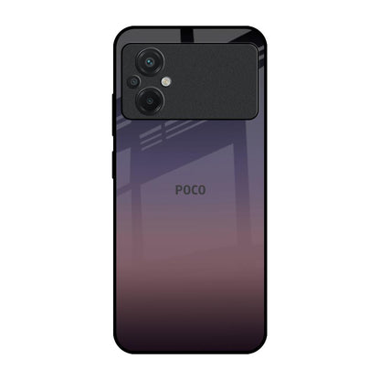 Grey Ombre Poco M5 Glass Back Cover Online