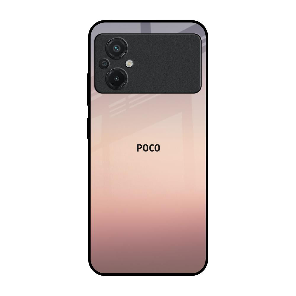Golden Mauve Poco M5 Glass Back Cover Online