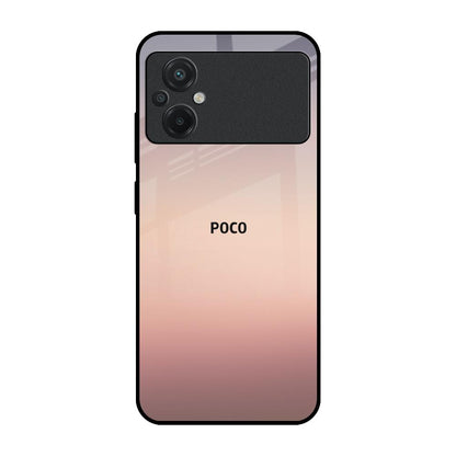 Golden Mauve Poco M5 Glass Back Cover Online