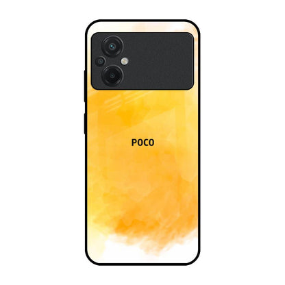 Rustic Orange Poco M5 Glass Back Cover Online