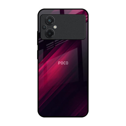 Razor Black Poco M5 Glass Back Cover Online