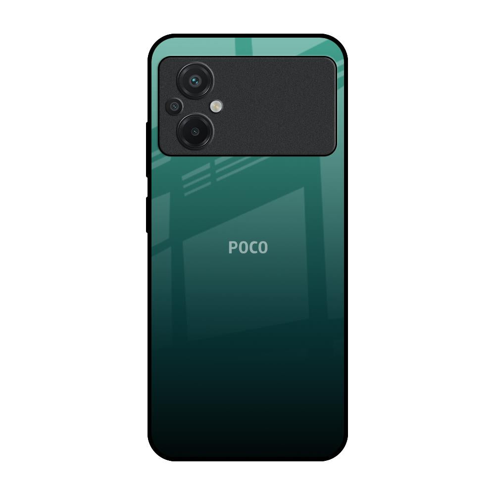 Palm Green Poco M5 Glass Back Cover Online