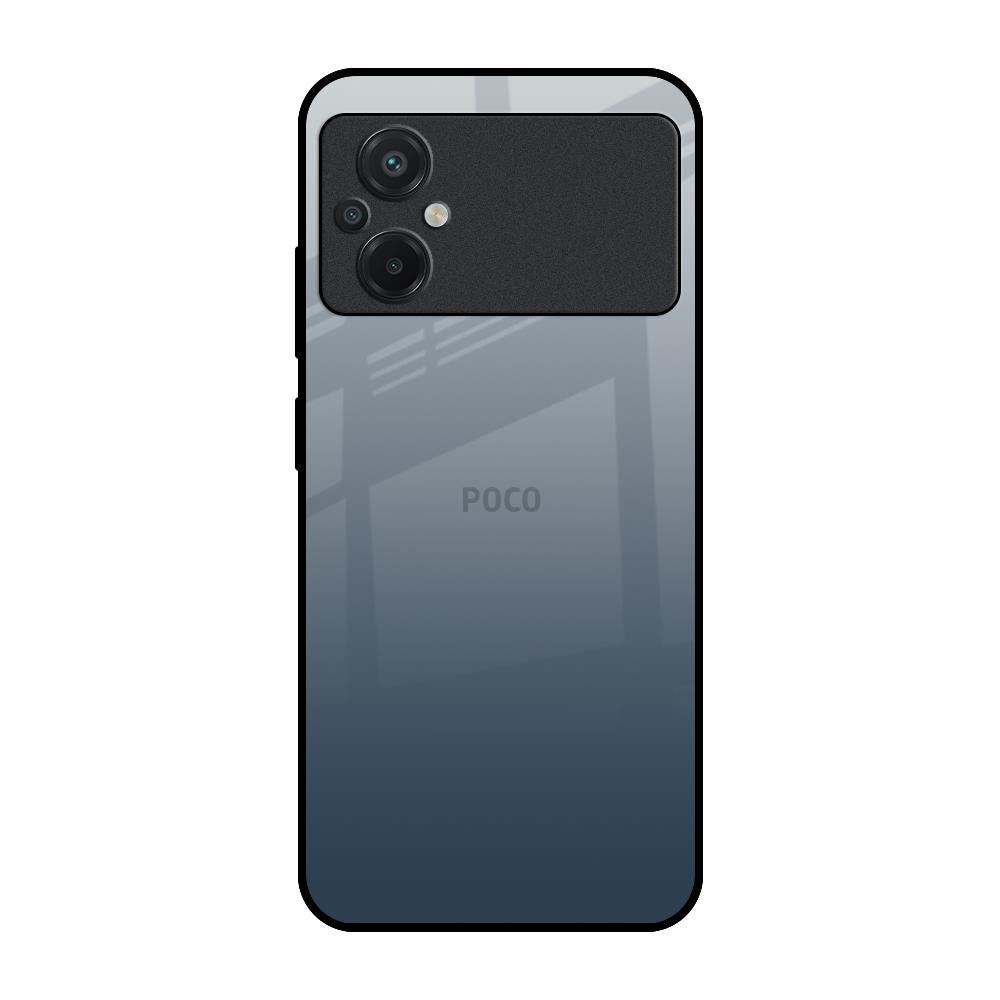 Smokey Grey Color Poco M5 Glass Back Cover Online