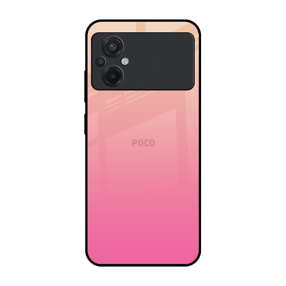 Pastel Pink Gradient Poco M5 Glass Back Cover Online