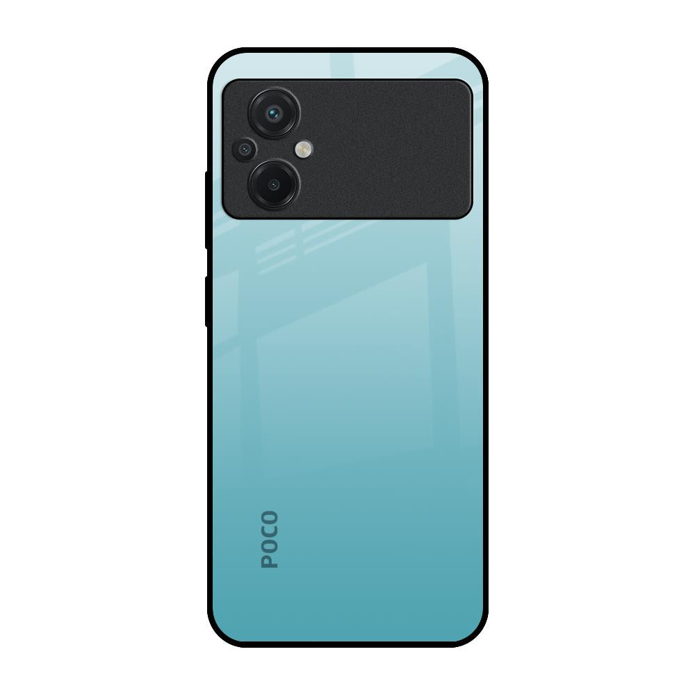 Arctic Blue Poco M5 Glass Back Cover Online