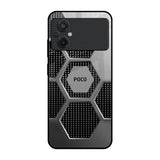 Hexagon Style Poco M5 Glass Back Cover Online
