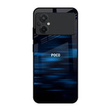 Blue Rough Abstract Poco M5 Glass Back Cover Online
