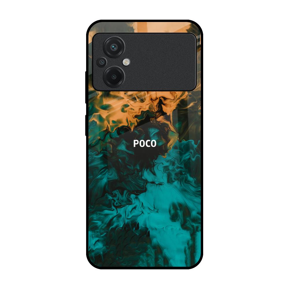 Watercolor Wave Poco M5 Glass Back Cover Online