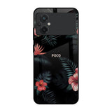 Tropical Art Flower Poco M5 Glass Back Cover Online