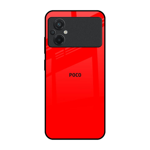 Blood Red Poco M5 Glass Back Cover Online