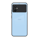 Pastel Sky Blue Poco M5 Glass Back Cover Online