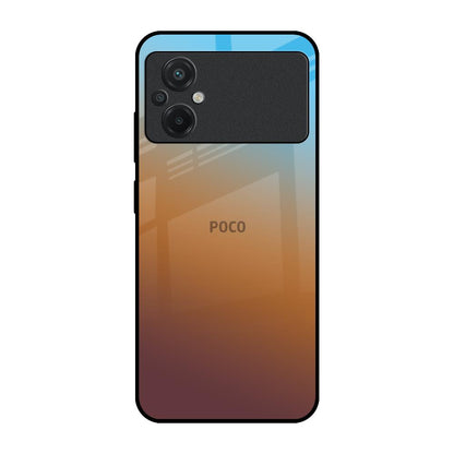 Rich Brown Poco M5 Glass Back Cover Online