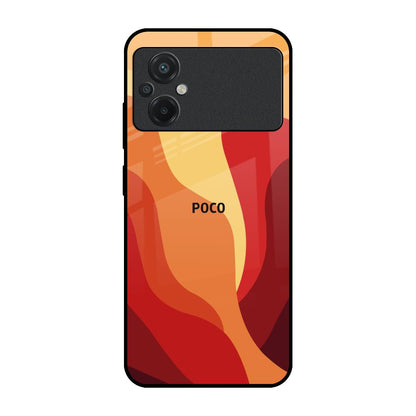 Magma Color Pattern Poco M5 Glass Back Cover Online