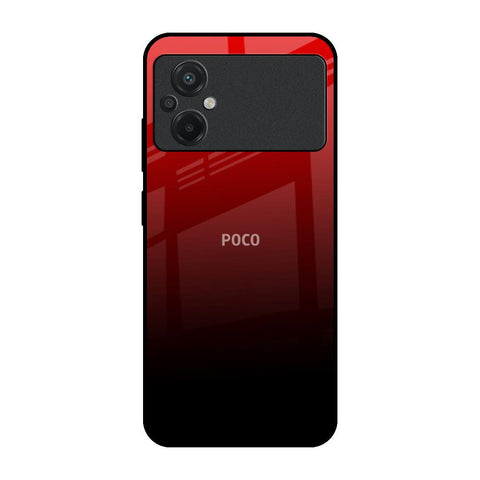 Maroon Faded Poco M5 Glass Back Cover Online