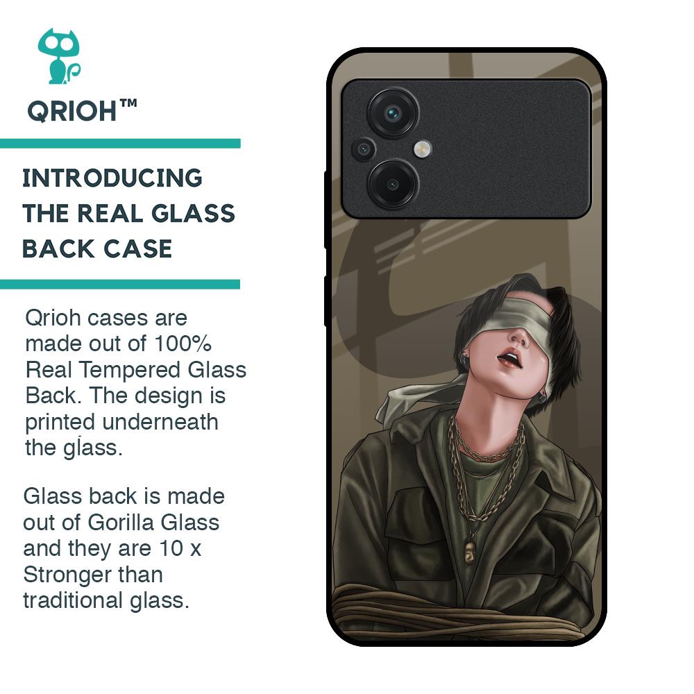 Blind Fold Glass Case for Poco M5