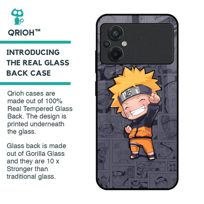 Orange Chubby Glass Case for Poco M5