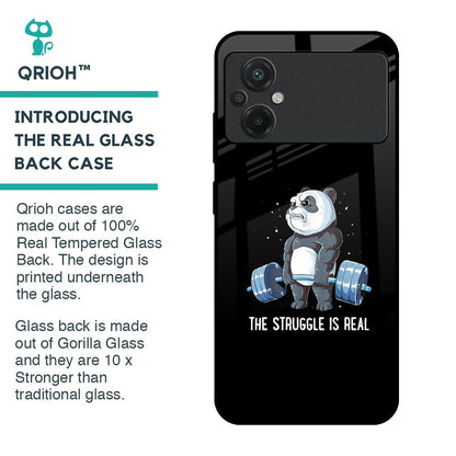 Real Struggle Glass Case for Poco M5