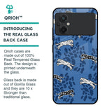 Blue Cheetah Glass Case for Poco M5