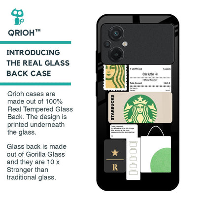 Coffee Latte Glass Case for Poco M5