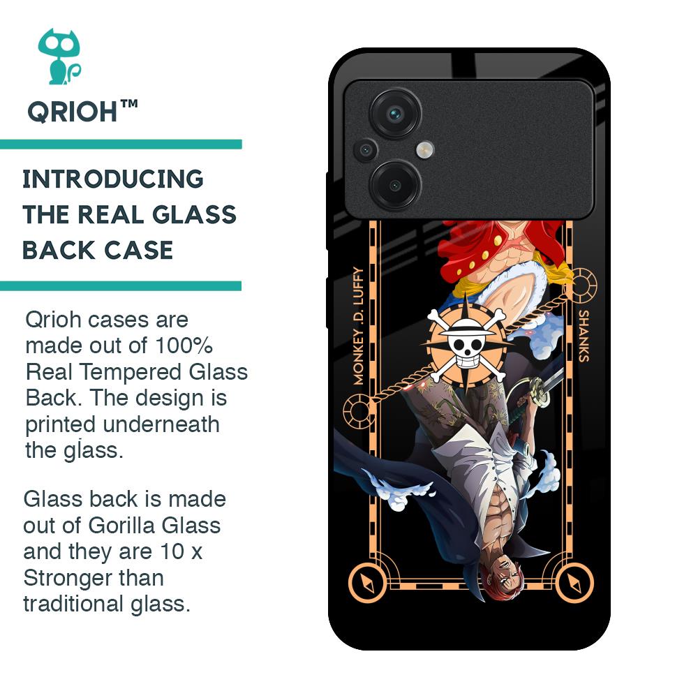 Shanks & Luffy Glass Case for Poco M5