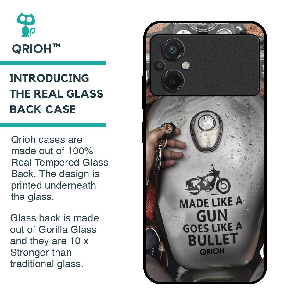 Royal Bike Glass Case for Poco M5