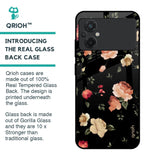 Black Spring Floral Glass Case for Poco M5