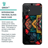 Retro Gorgeous Flower Glass Case for Poco M5
