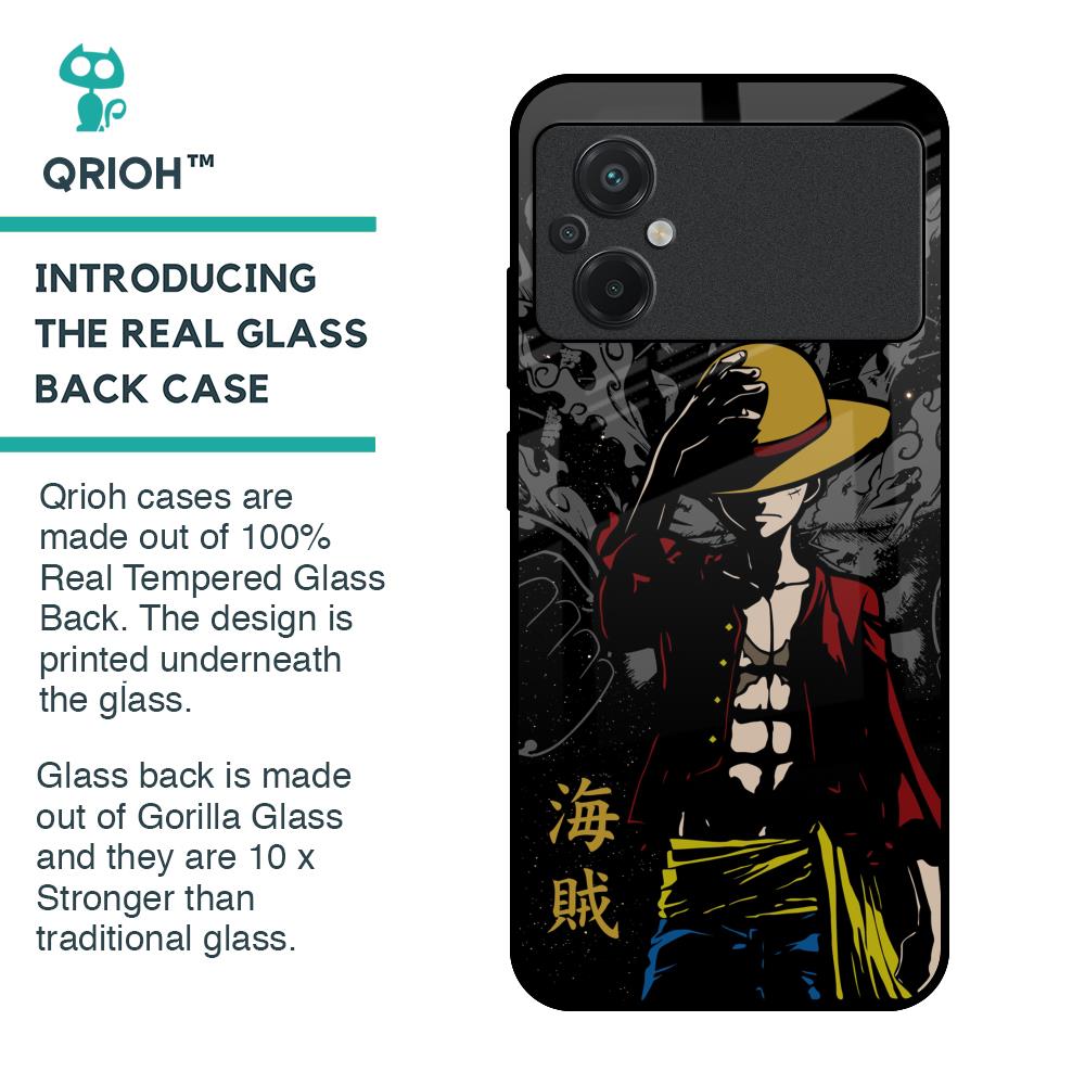 Dark Luffy Glass Case for Poco M5