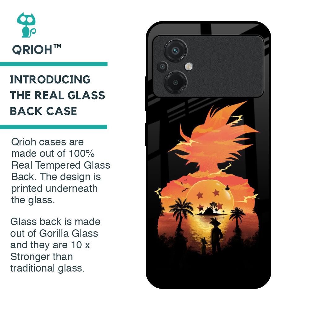 Japanese Paradise Glass Case for Poco M5