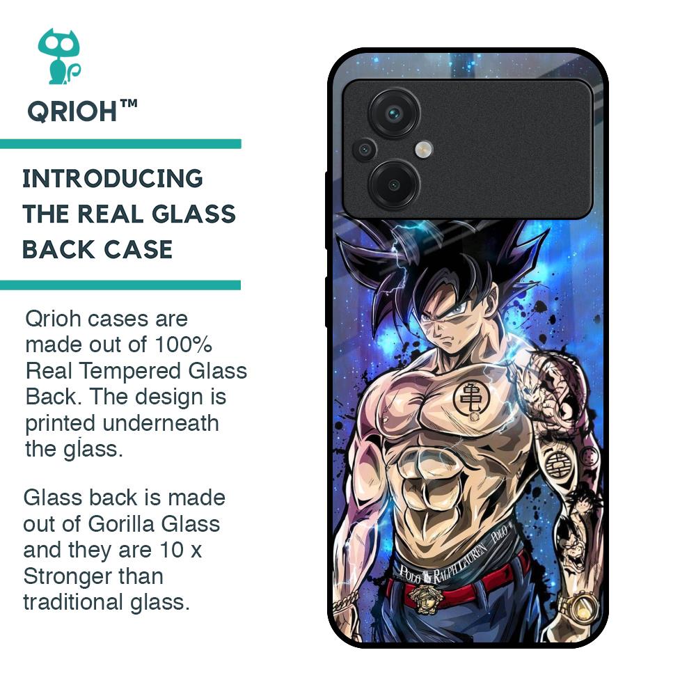 Branded Anime Glass Case for Poco M5