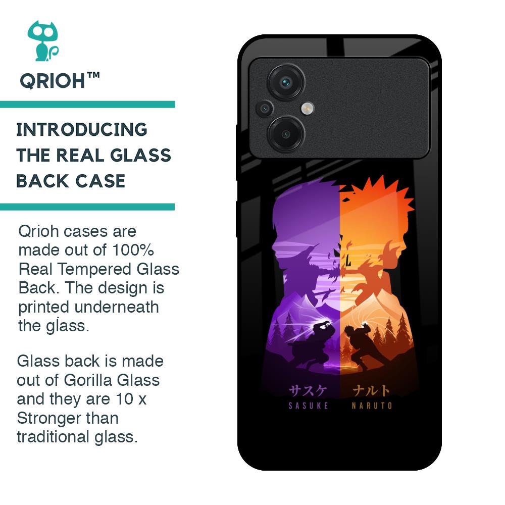 Minimalist Anime Glass Case for Poco M5