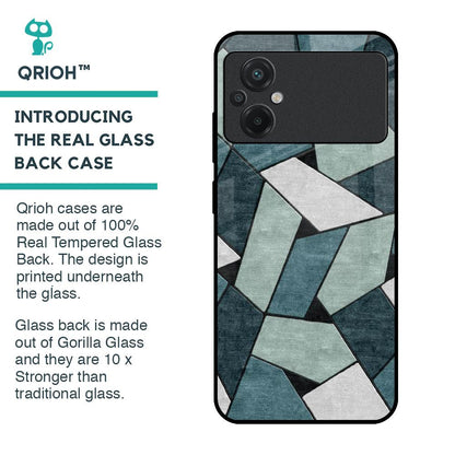 Abstact Tiles Glass Case for Poco M5