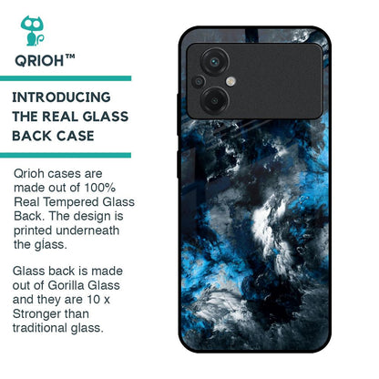 Cloudy Dust Glass Case for Poco M5