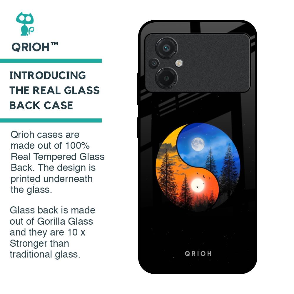 Yin Yang Balance Glass Case for Poco M5