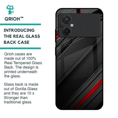 Modern Abstract Glass Case for Poco M5