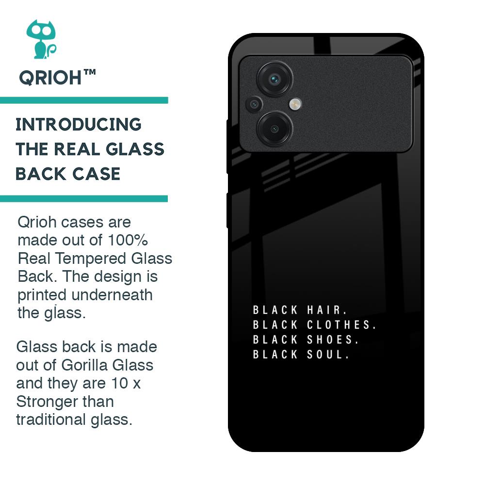 Black Soul Glass Case for Poco M5