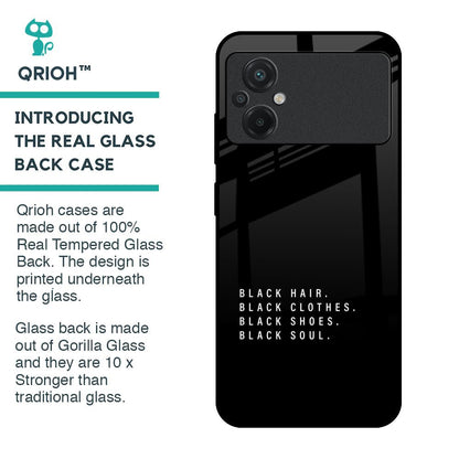 Black Soul Glass Case for Poco M5