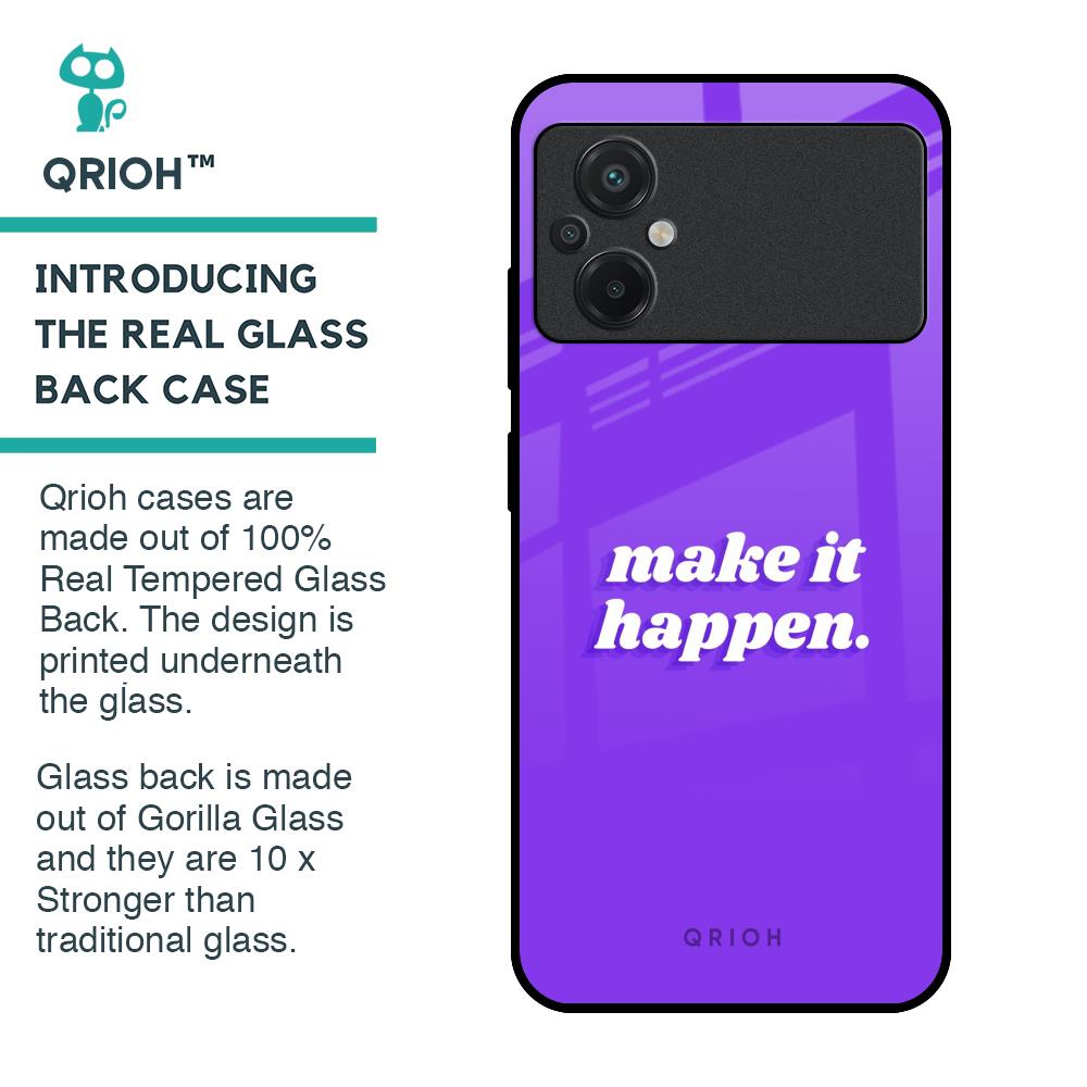 Make it Happen Glass Case for Poco M5