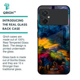 Multicolor Oil Painting Glass Case for Poco M5