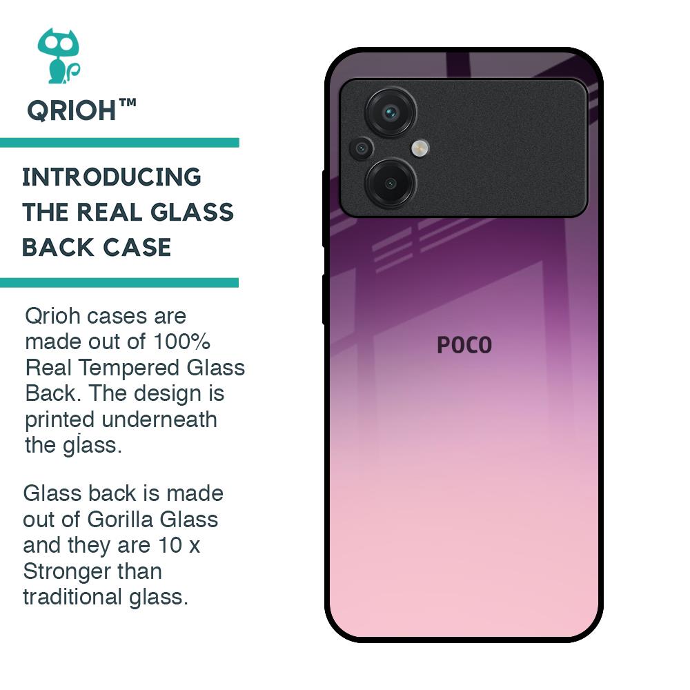 Purple Gradient Glass case for Poco M5