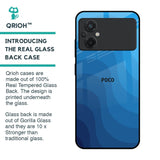 Blue Wave Abstract Glass Case for Poco M5