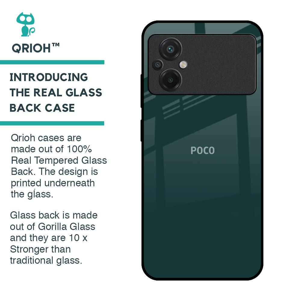 Olive Glass Case for Poco M5